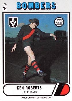 1976 Scanlens VFL #109 Ken Roberts Front
